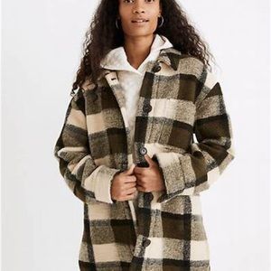 Madewell plaza plaid loden jacket.